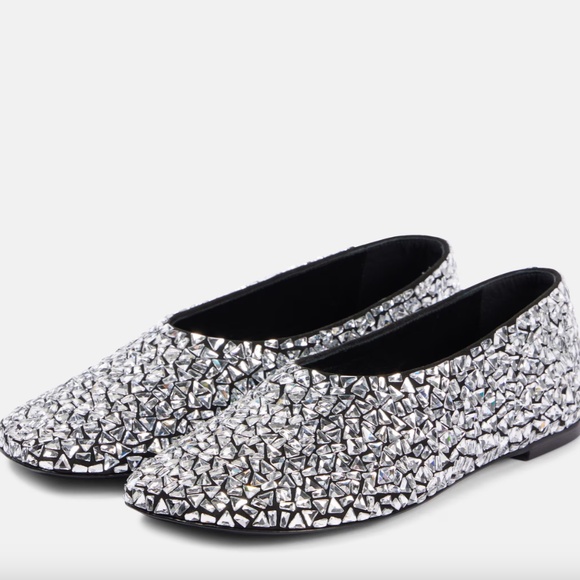 $1400  Magical Proenza Schouler Glove Embellished Leather Ballet Flats size 38 - Picture 3 of 7